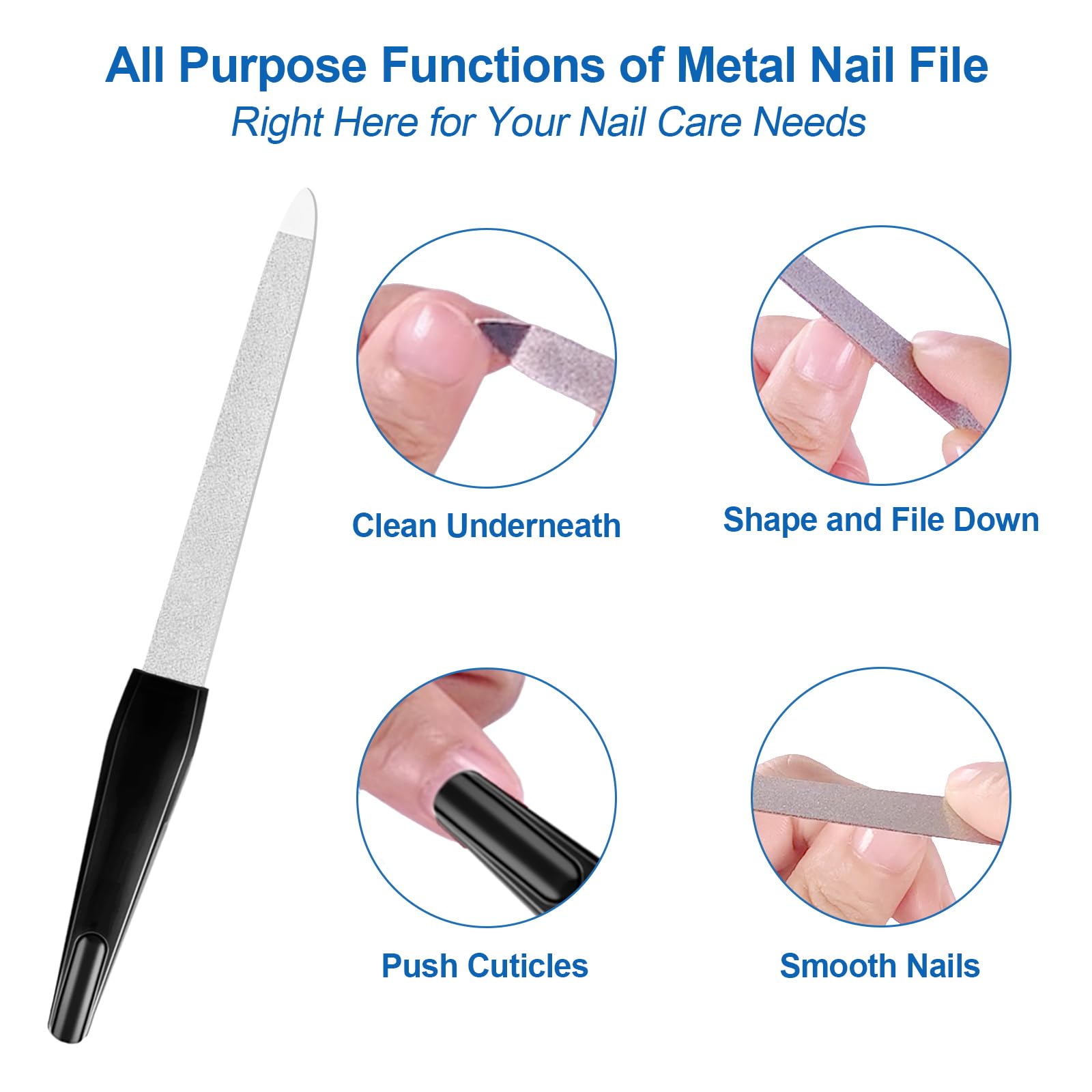 HomeyEra nail file with sapphire dust particles for durable performance.