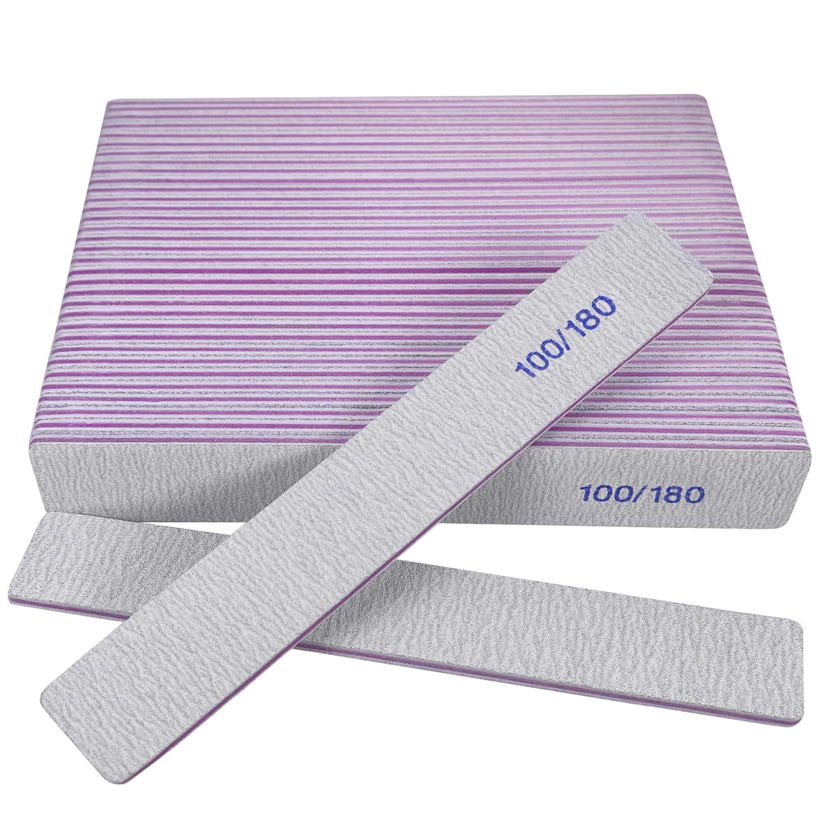 HomeyEra nail files show 100/180 grit for acrylic and natural nails