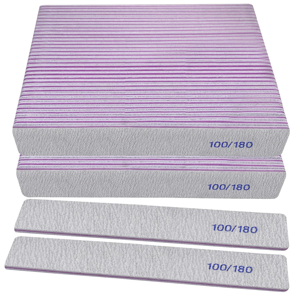 HomeyEra Nail Files with 100/180 grit doublesided for versatile shaping and buffing.