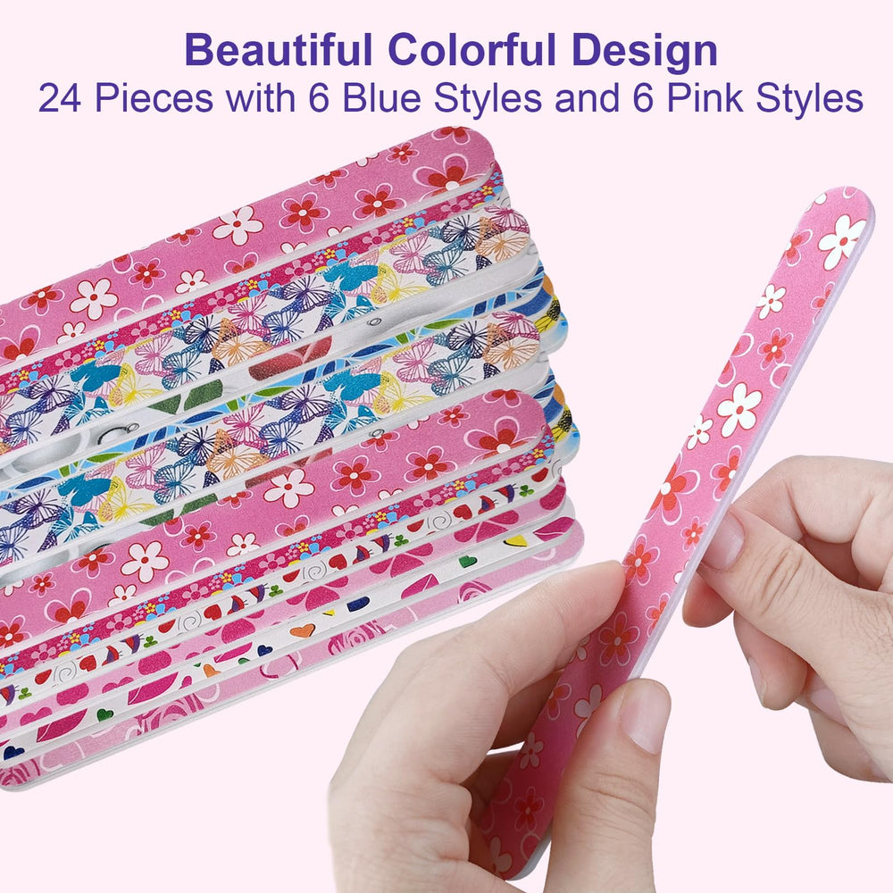 HomeyEra nail files in bright colors demonstrate versatile use for nails, acrylics, and grooming.