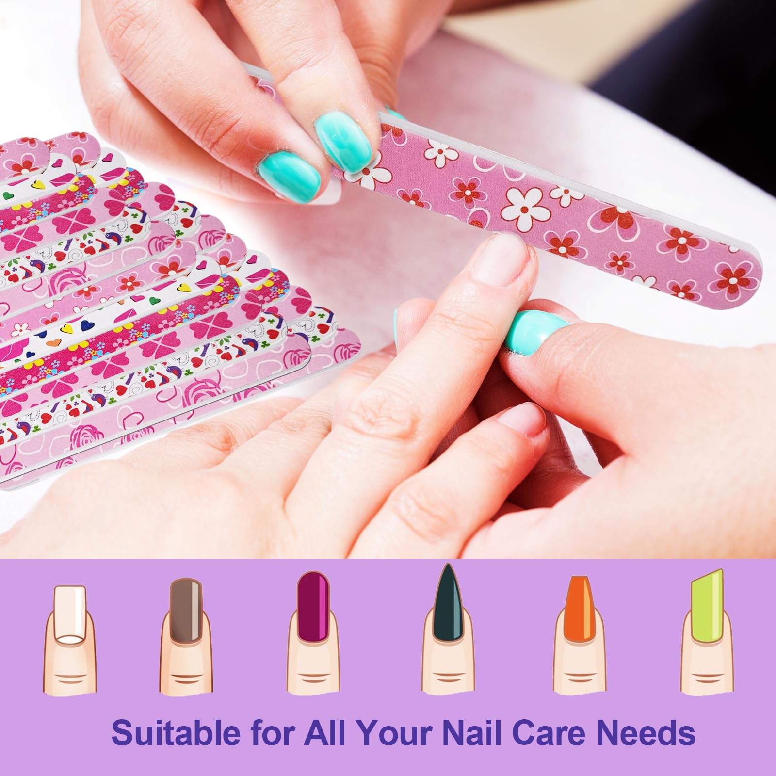 HomeyEra dual-sided 100/180 grit file for precise nail shaping.