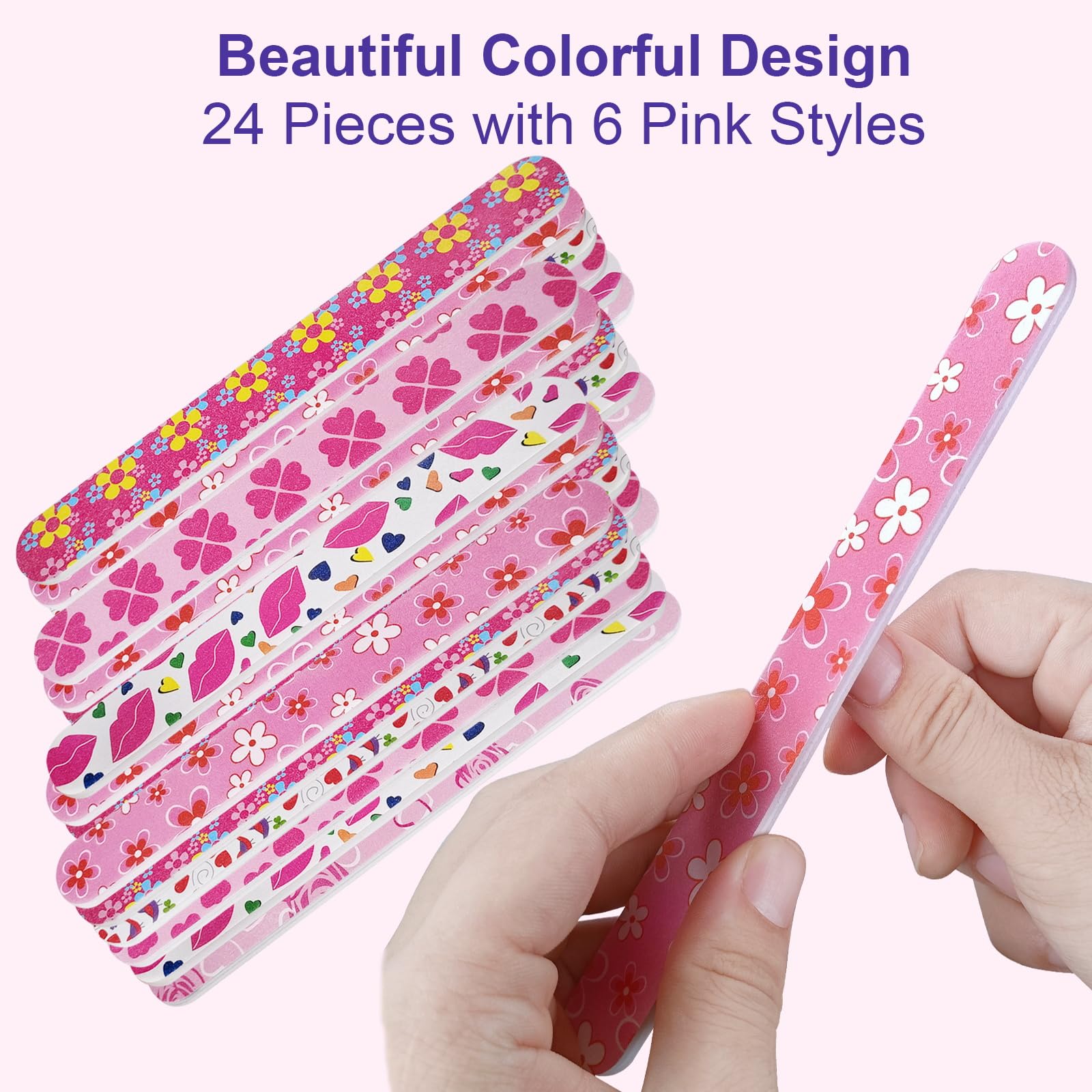 HomeyEra flowery design emery boards add fun to grooming routines.
