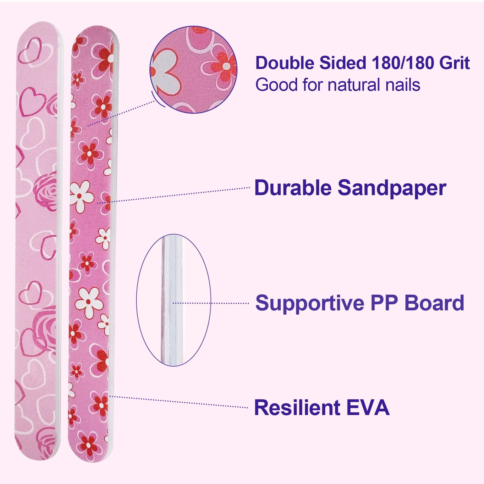 HomeyEra rounded-top nail file with comfortable grip for smooth buffing.