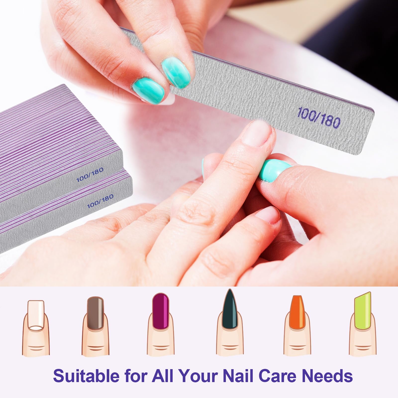 HomeyEra square 7.1 inch nail files designed for easy handling and long use.