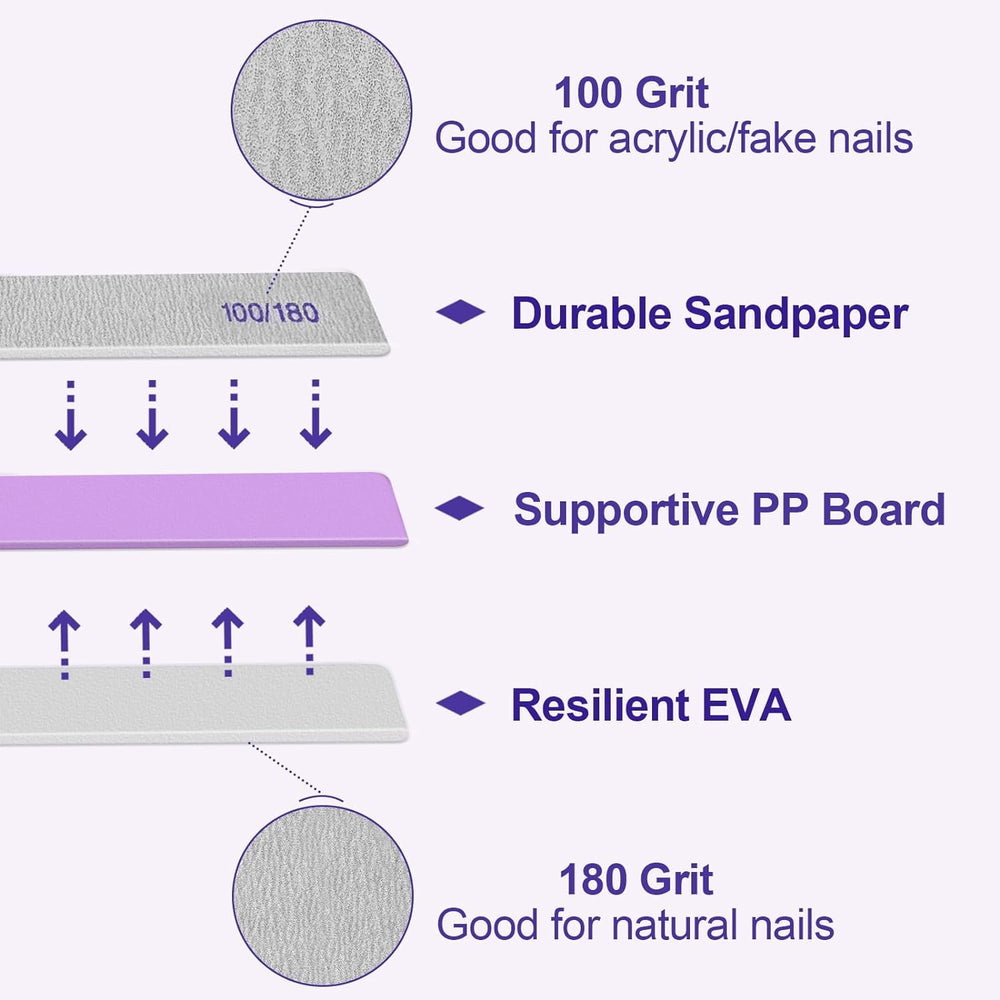 HomeyEra square 7.1-inch nail files designed for easy filing