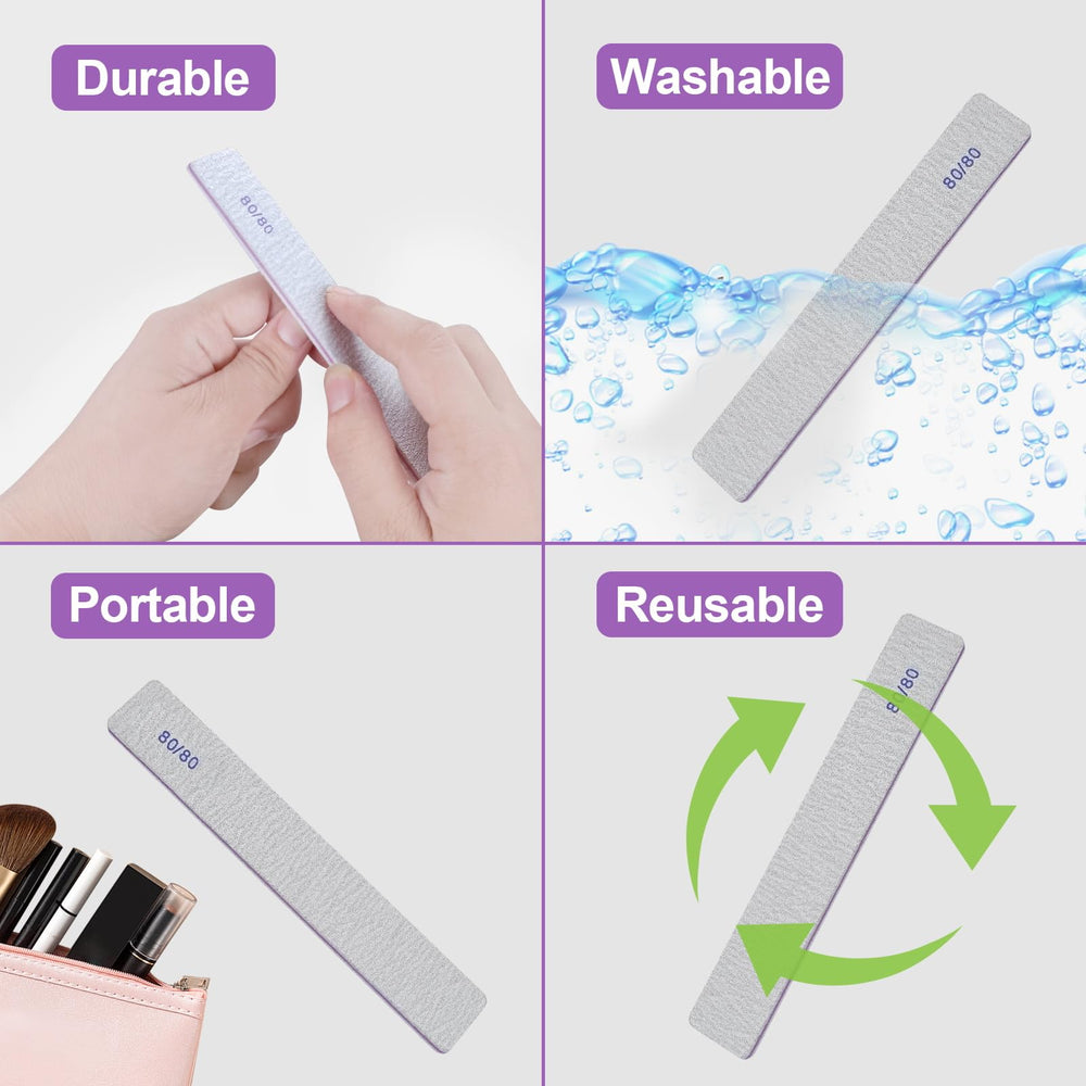 HomeyEra square rectangular design nail file with dual sides for precise shaping.
