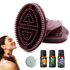 Homsoil Meridian Brush, dos usos para cuerpo, limpieza profunda y exfoliación suave.