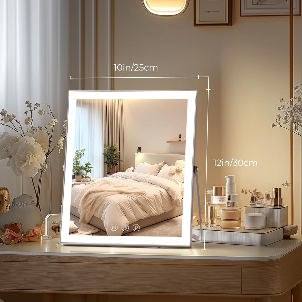 Homtang vanity mirror 360-degree rotation for easy angle adjustment