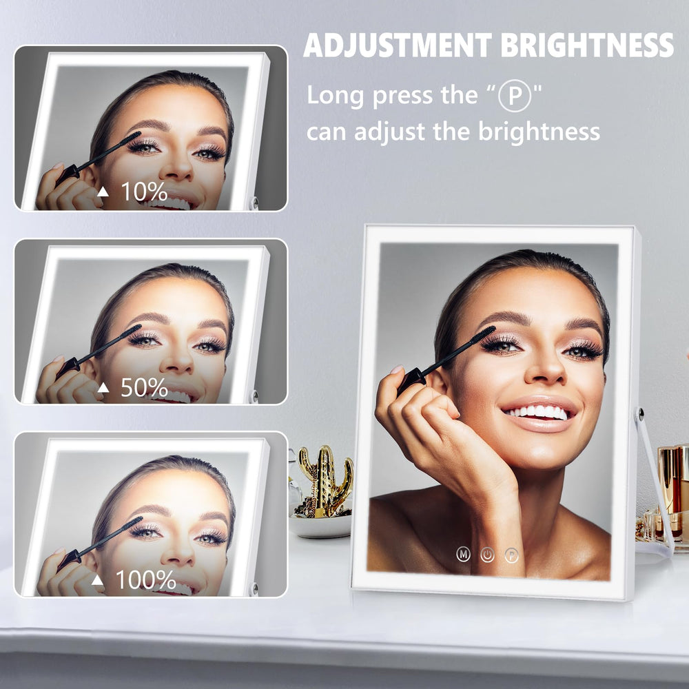 Homtang vanity mirror illuminated edges for precise grooming