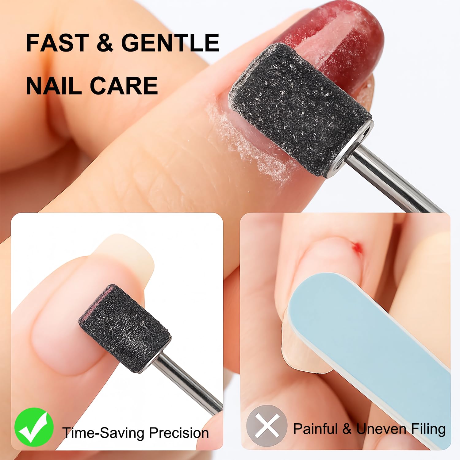 HomTop 120 medium sanding band ideal for shaping and cuticle work.