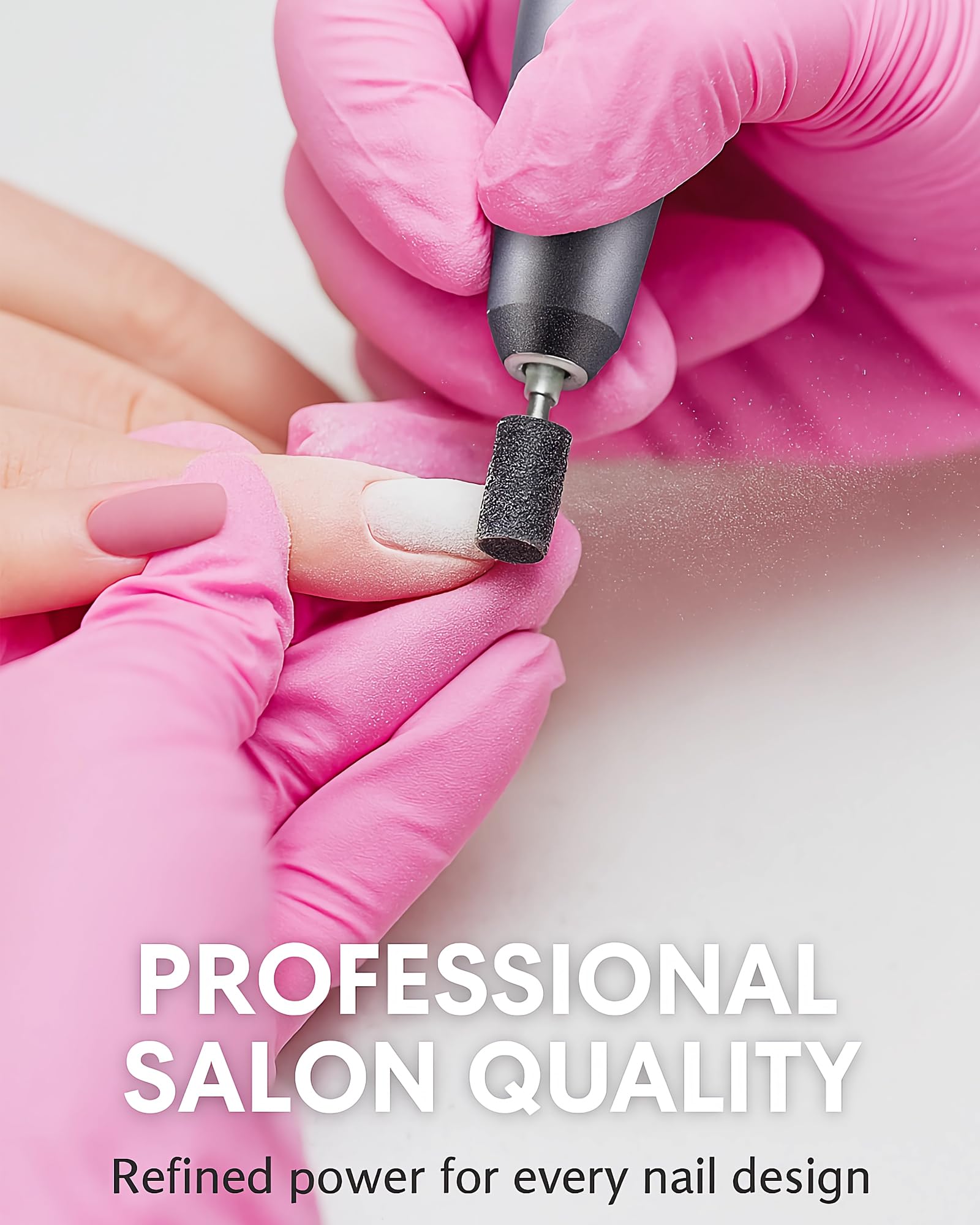 HomTop 180 extra-fine sanding band providing gentle polish on gel surfaces.