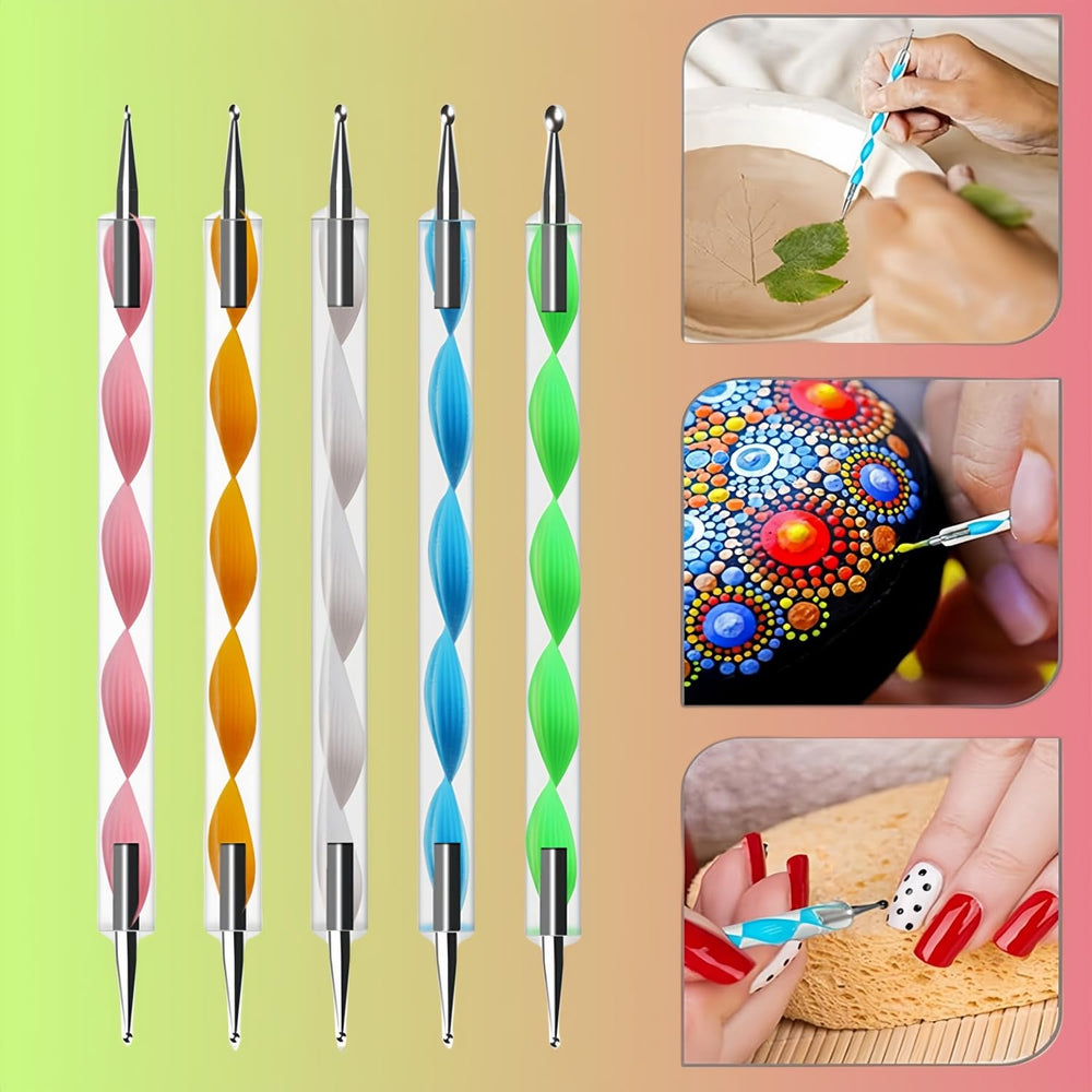 HomTop acrylic metal construction nail tools with durable handles and rhinestones.
