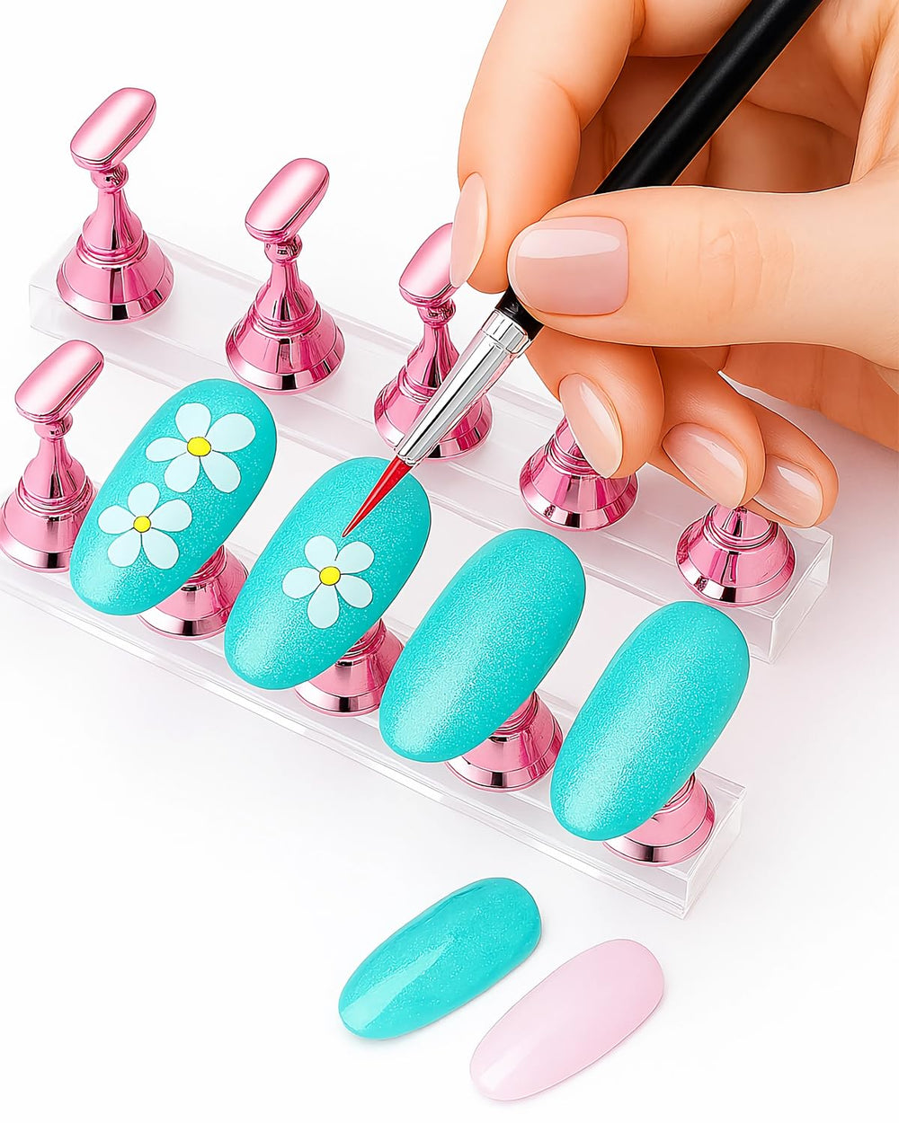 HomTop exhibicion de uñas para mostrar diseños en salón o casa