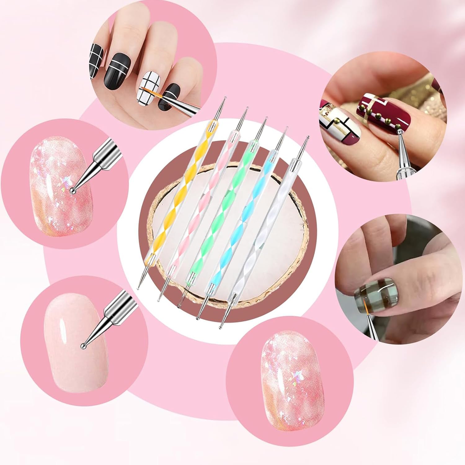 HomTop agate-style palette as a stylish display prop and color mixer