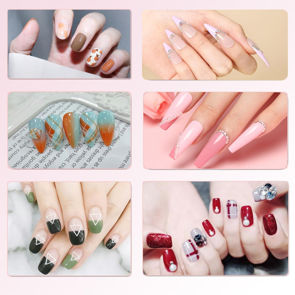 HomTop completed nail art designs created with set.