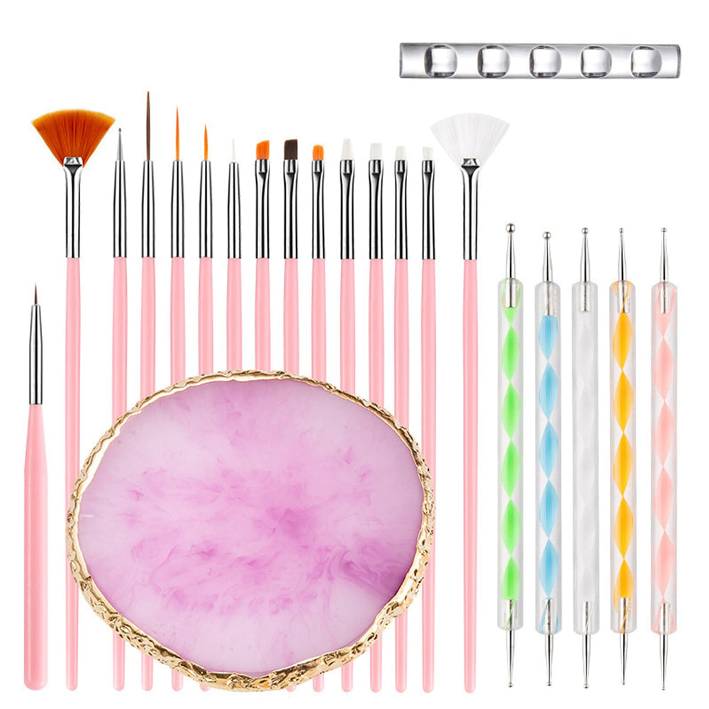 HomTop nail art tools 22-piece set arranged for precise DIY designs