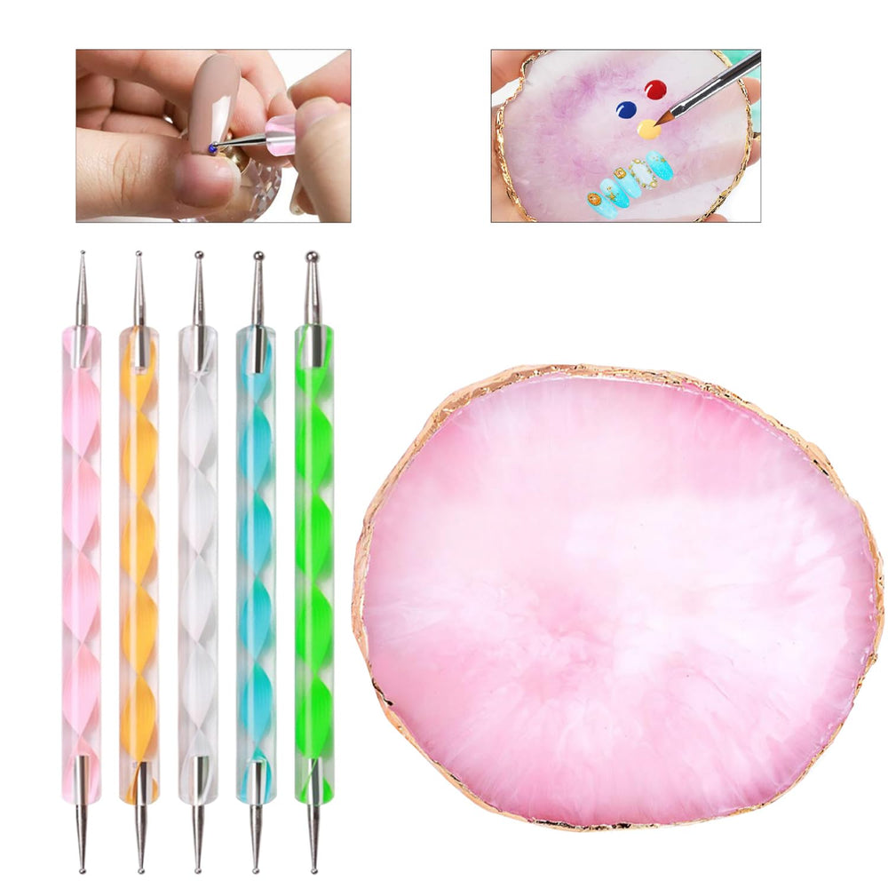 HomTop 15-piece nail brushes for diverse stroke textures