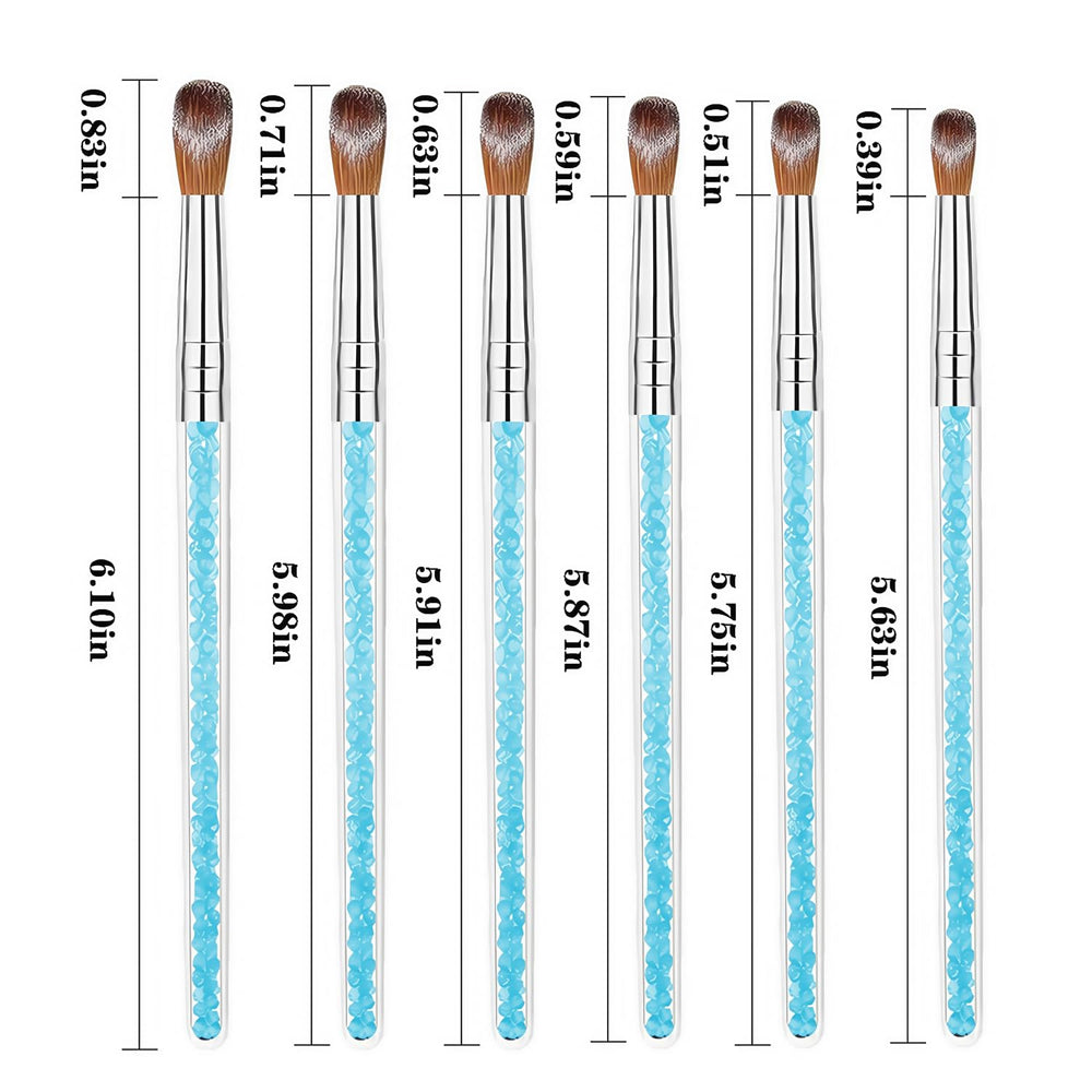 HomTop nail art brushes in varying sizes for fine lines and patterns.