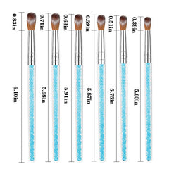 HomTop nail art brushes in varying sizes for fine lines and patterns.