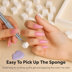 HomTop ombre gradient design demonstration showcases versatile looks with these sponges.