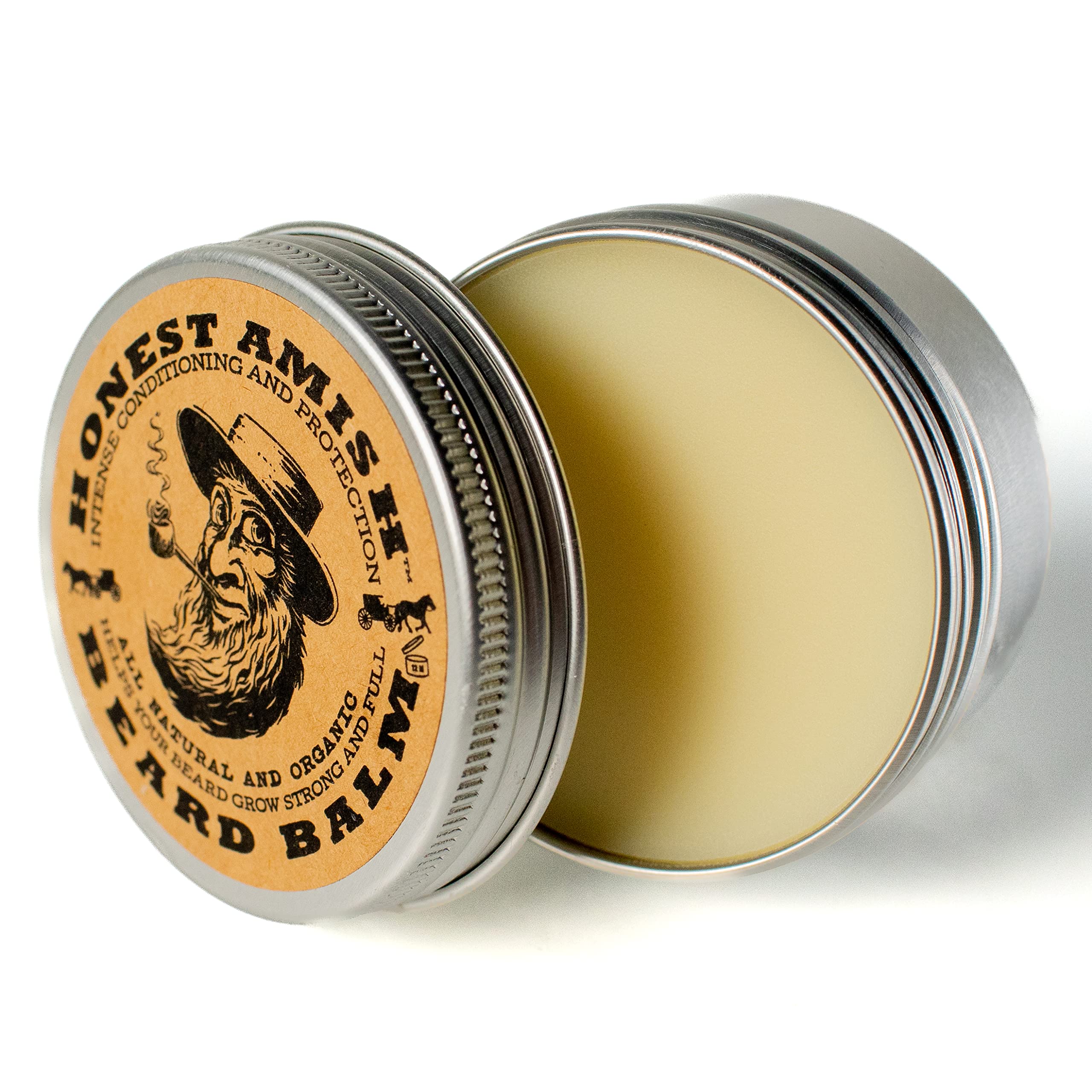 Honest Amish Beard Balm softens coarse hairs for a more manageable beard.
