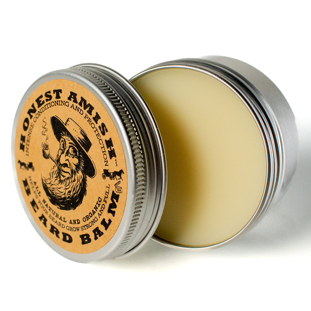 Honest Amish Beard Balm softens coarse hairs for a more manageable beard.