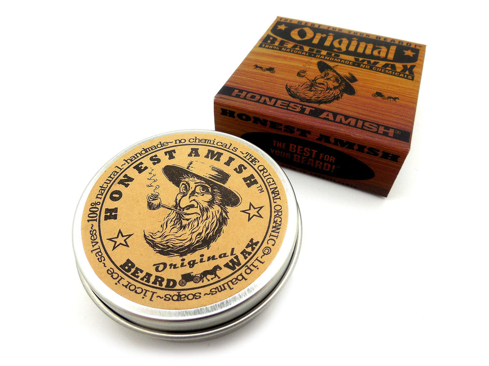 Honest Amish Original Beard Wax ingredients highlight all-natural and organic components.