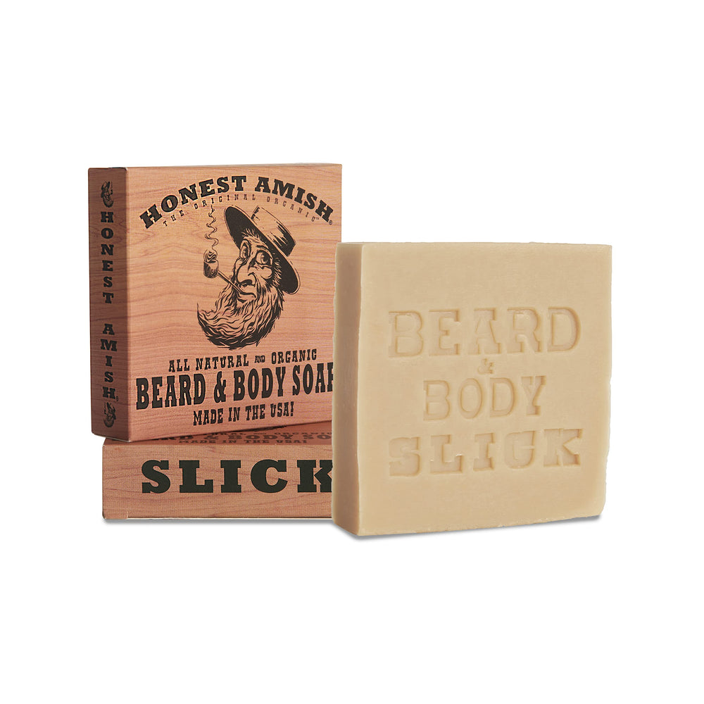 Honest Amish Slick lather demonstrating rich foam for gentle cleansing