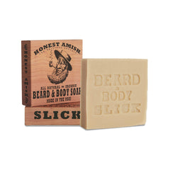 Honest Amish Slick lather demonstrating rich foam for gentle cleansing