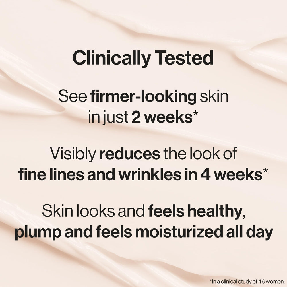 Massage Honest Beauty Ageless Firm and Smooth Cream onto face and neck