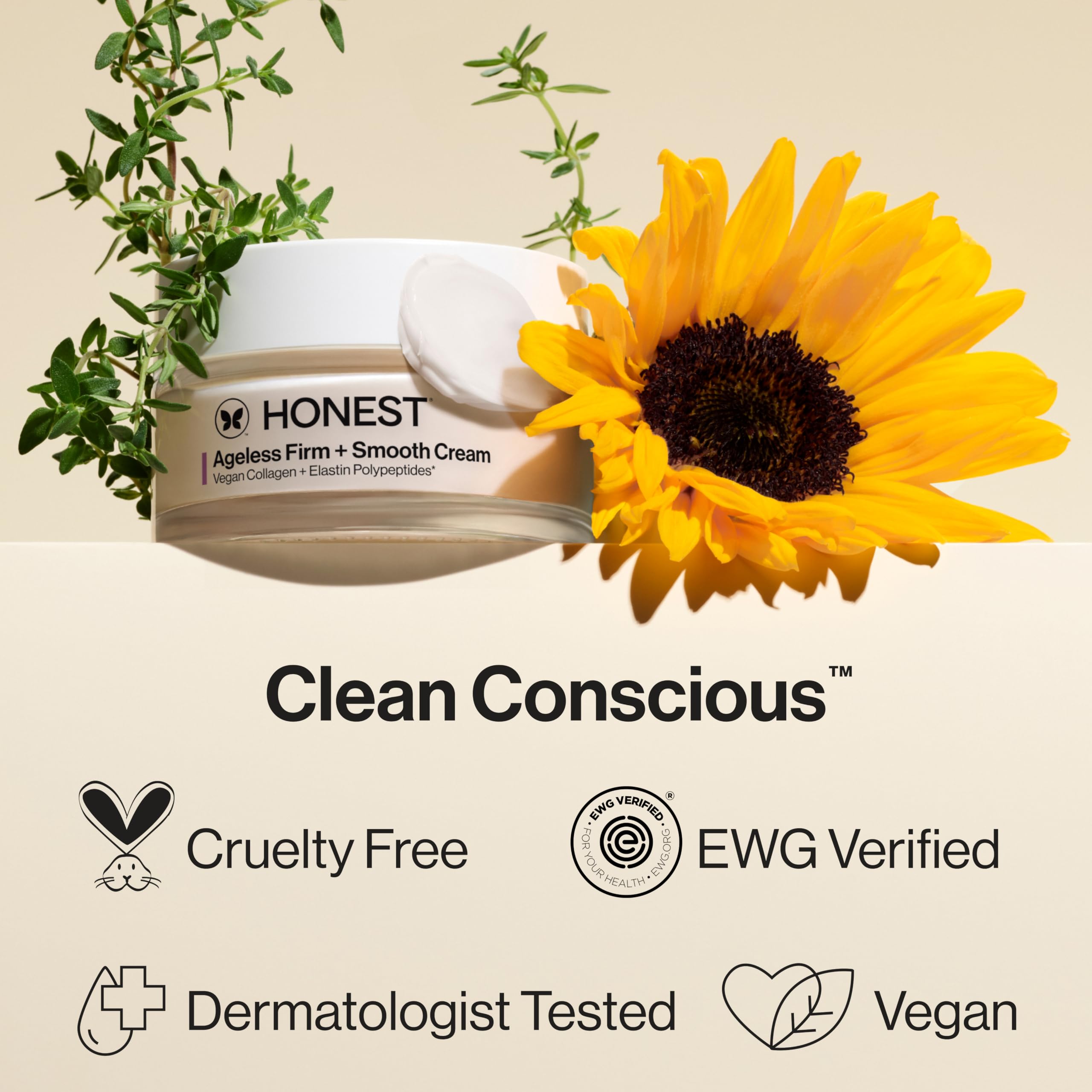 Fragrance-free Honest Beauty cream suitable for sensitive skin