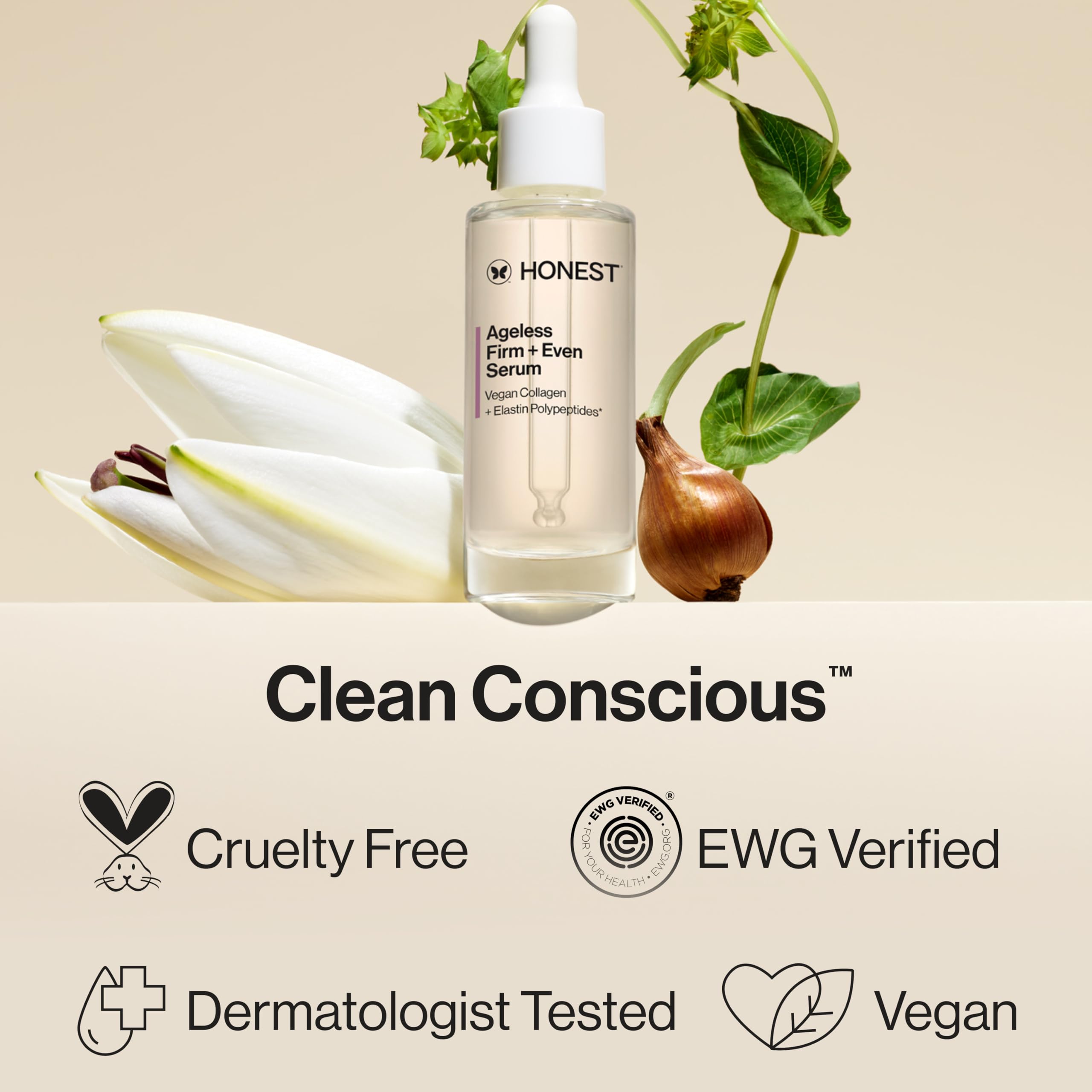 Honest Beauty Ageless Serum fragrance-free packaging emphasis.