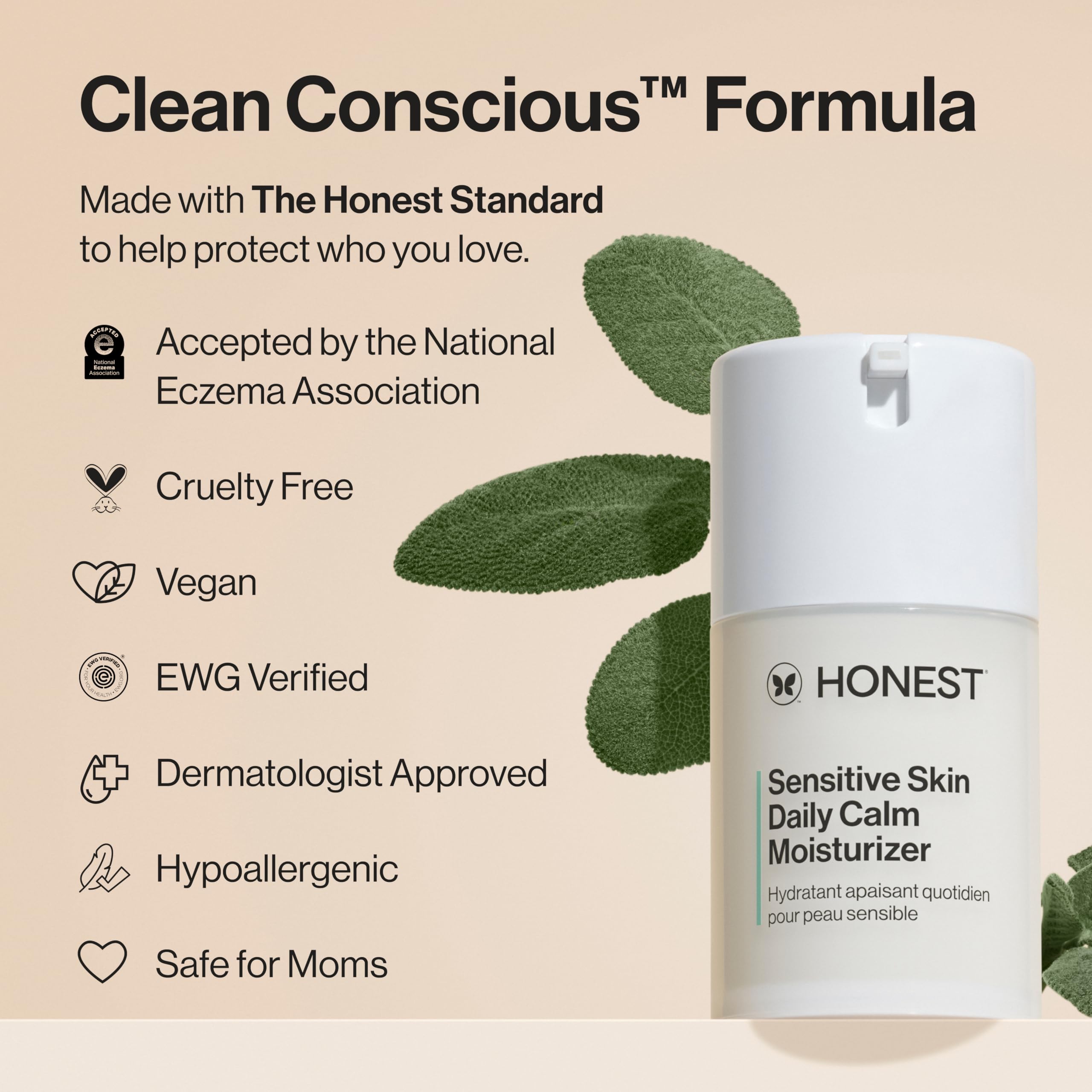 Honest Beauty calming phyto blend ingredients, supports gentle daily comfort.