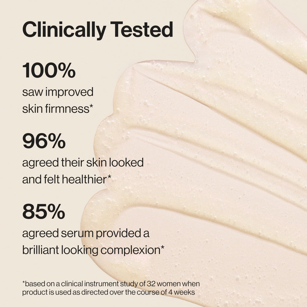 Honest Beauty Clover extract visual suggests balanced, even-toned skin.