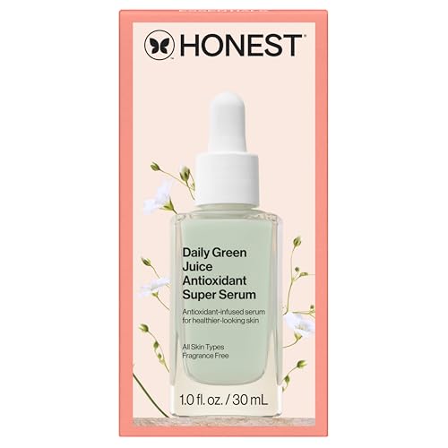 Honest Beauty Daily Green Juice Serum texture closeup shows smooth serum.