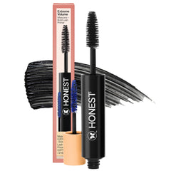 Honest Beauty dos-en-uno-volumen-extremo promueve volumen intenso y definición duradera.