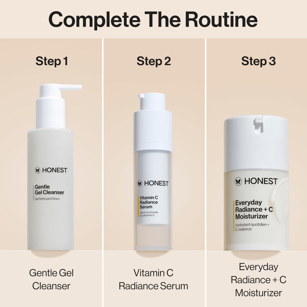 Honest Beauty morning and night routine for AM and PM use