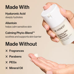 Honest Beauty fragrance-free label, ideal for irritated or reactive complexions.