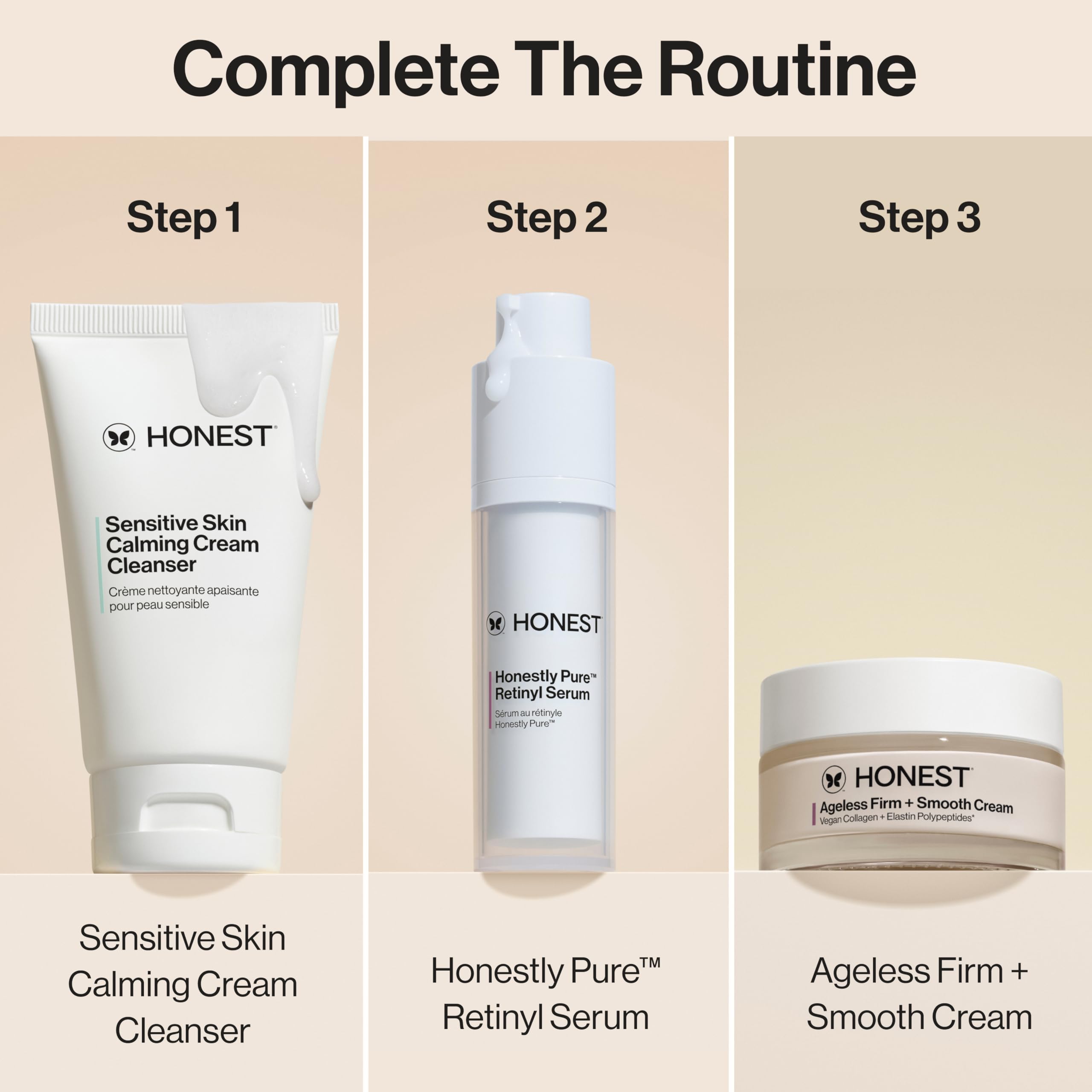 Honest Beauty Honestly Pure Nightly Retinyl Serum fragrance-free label for sensitive routines