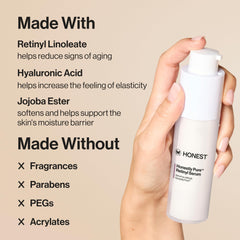 Honest Beauty Honestly Pure Nightly Retinyl Serum ingredients Niacinamide support moisture