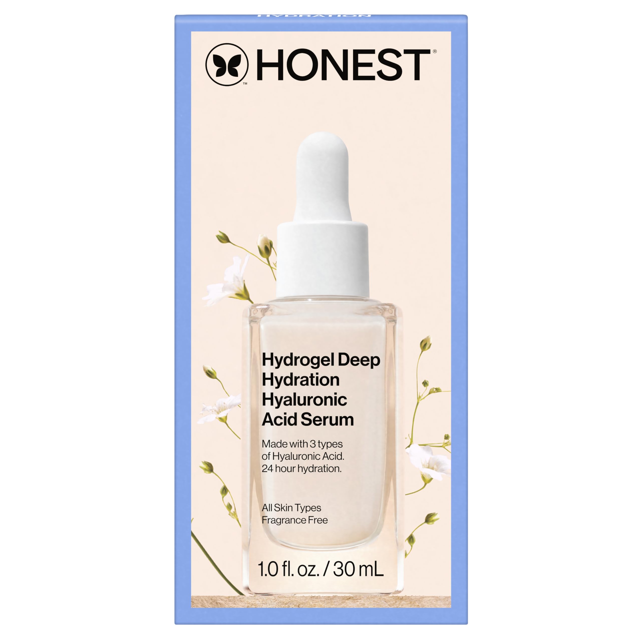 Fórmula sin fragancia de Honest Beauty Hydrogel Serum para piel sensible.