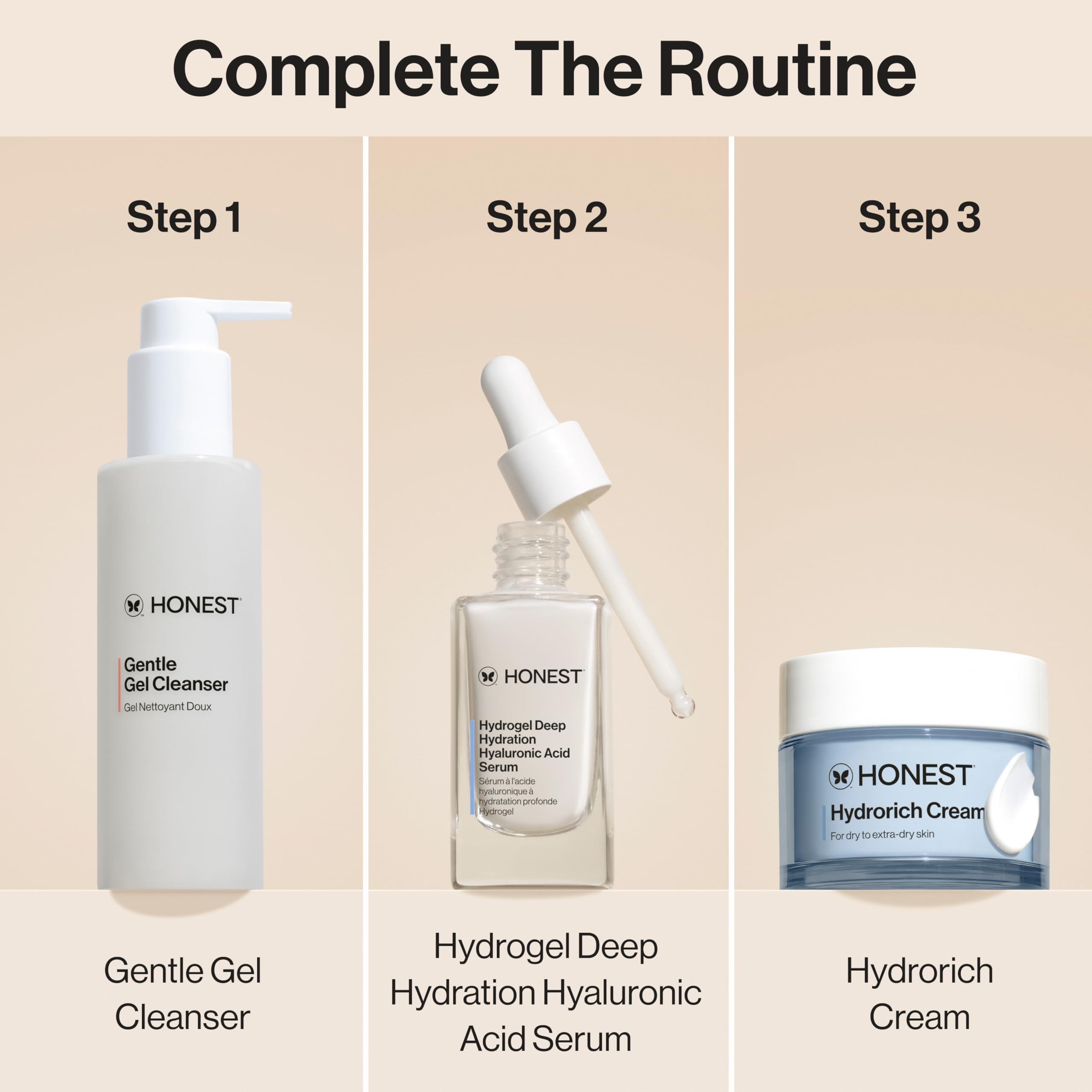 Honest Beauty Hydrorich aplicación diaria ideal para piel seca.
