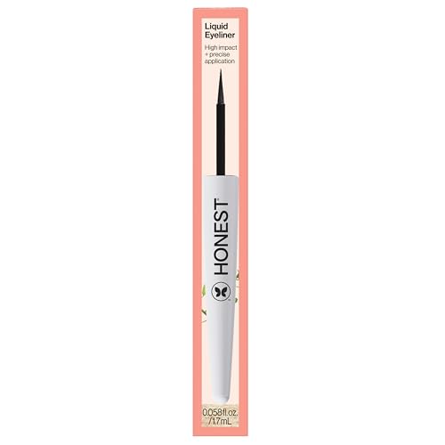 Honest Beauty Longlasting Liquid Eyeliner hypoallergenic formula safe for sensitive eyes.
