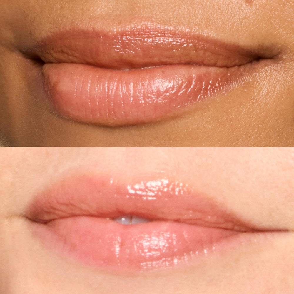 Honest Beauty Fruit Punch swatch offers coral red color with creamy finish.