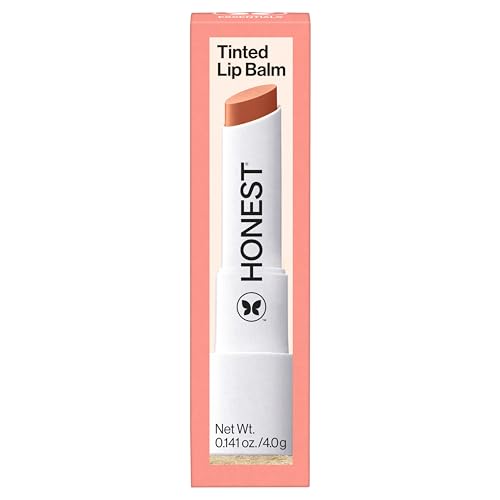 Honest Beauty lip balm sheer color finish swatch.