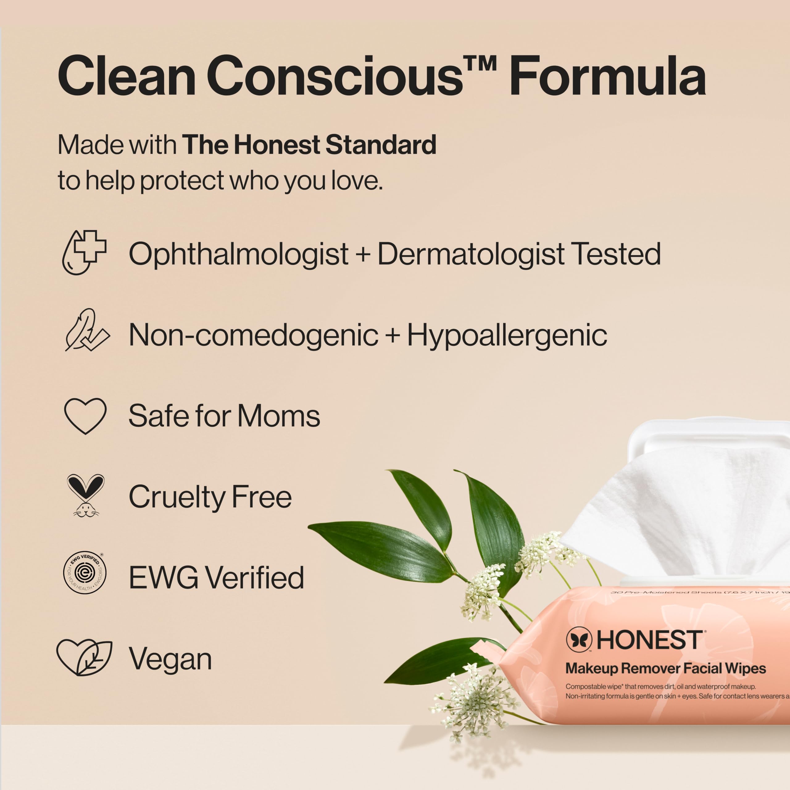Honest Beauty: tejido a base de plantas para una limpieza suave.