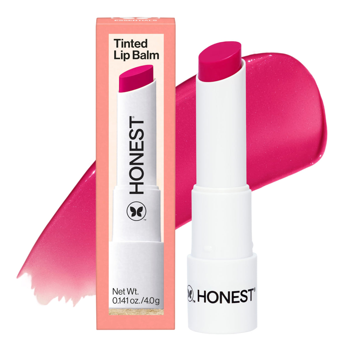 Honest Beauty tinted lip balm in Blood Orange adds moisture with a juicy, buildable color.
