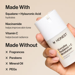 Honest Beauty Vitamin C Niacinamide close-up highlighting even skin tone