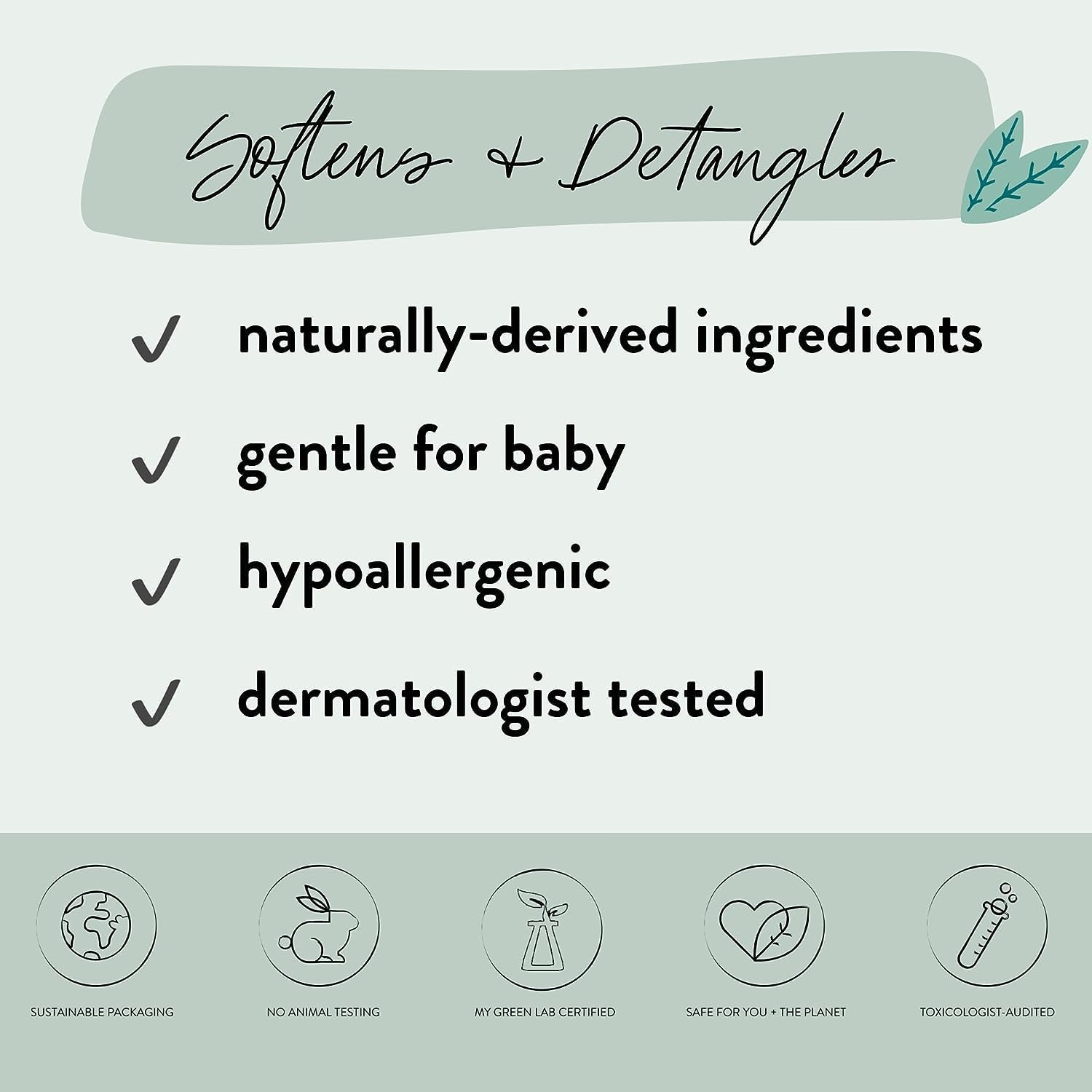 The Honest detangler spray provides tear-free, gentle conditioning for sensitive scalps.