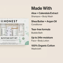Honest fragrance-free face and body lotion bottle delivers lasting hydration.
